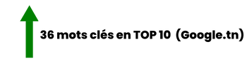 36 mots clés en TOP 10 (Google.tn)
