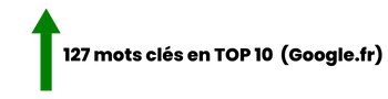 127 mots clés en TOP 10 (Google.fr)