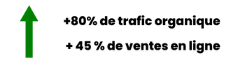 +80% de trafic organique & + 45 % de ventes en ligne
